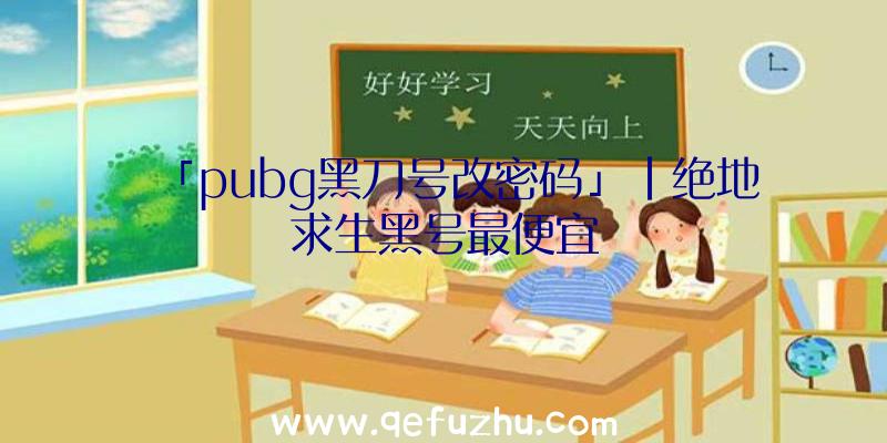 「pubg黑刀号改密码」|绝地求生黑号最便宜